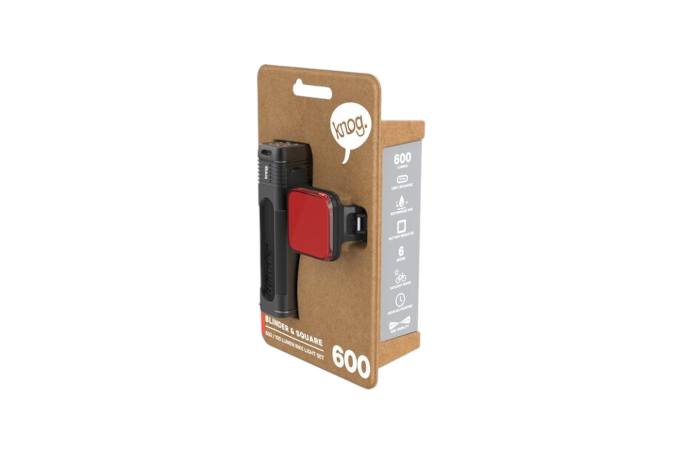 Knog Lichtset Blinder 600 & Blinder Square schwarz