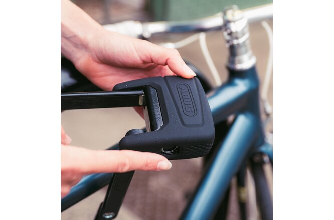 Abus Faltschloss Bordo One 6000AF/120 Fingerprint mit Halter SH 6000/120 schwarz