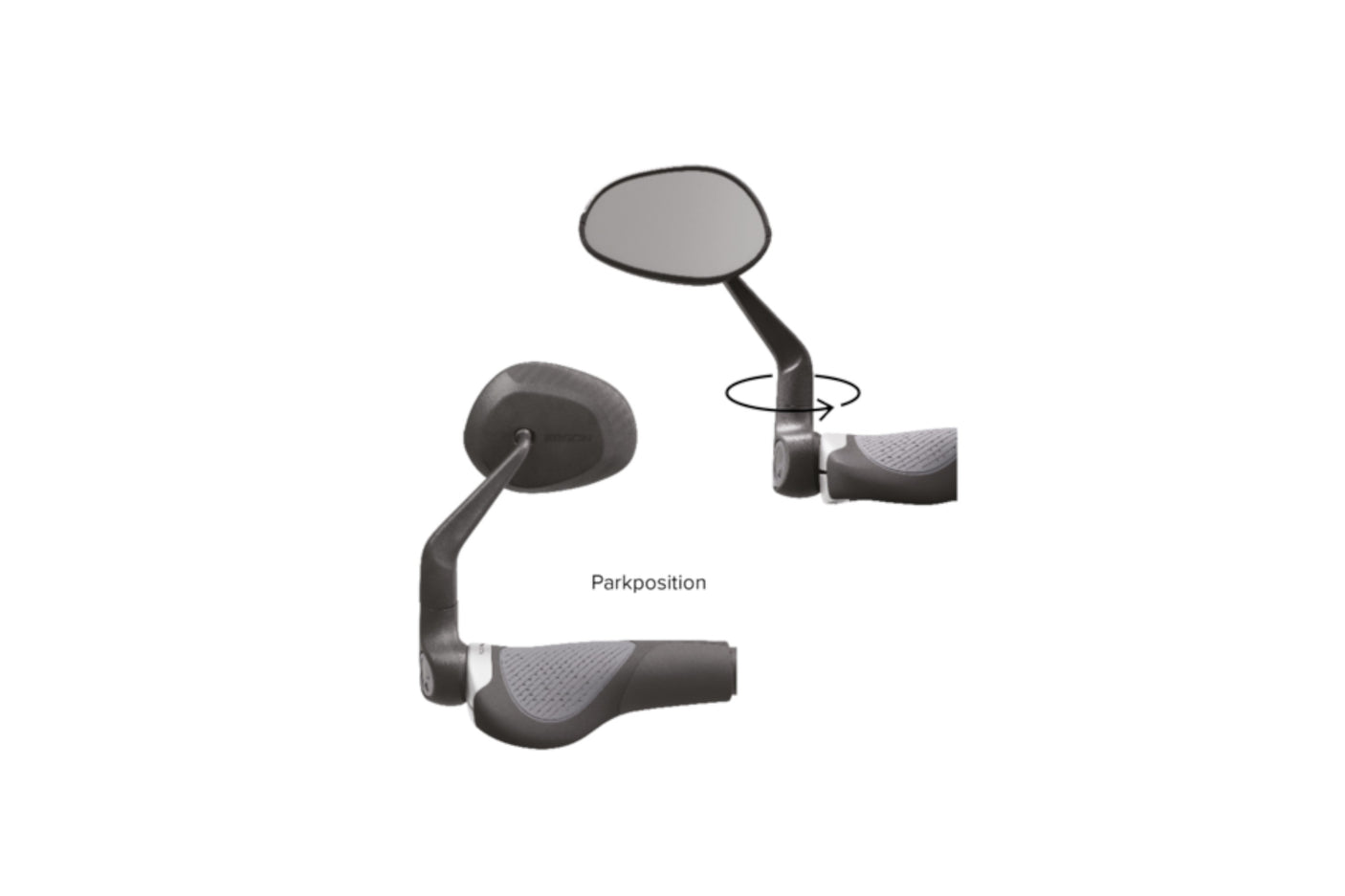 Ergon Rückspiegel RM Touring Befestigung am Lenker links black