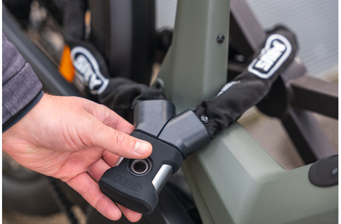 Abus Kettenschloss Yardo 7807F/85 Fingerprint ohne Halter schwarz