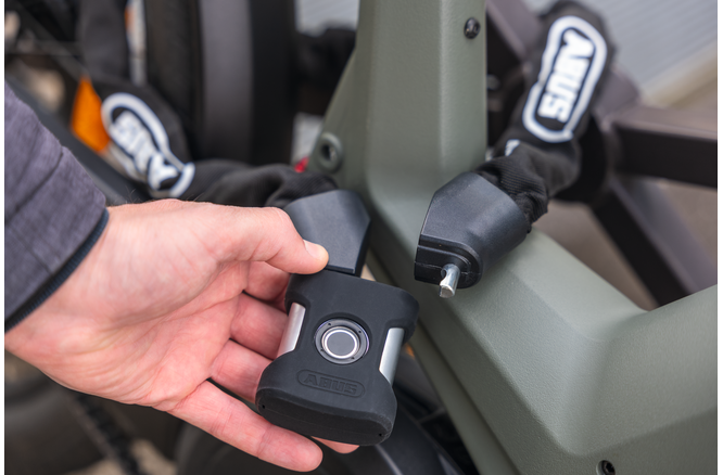 Abus Kettenschloss Yardo 7807F/85 Fingerprint ohne Halter schwarz