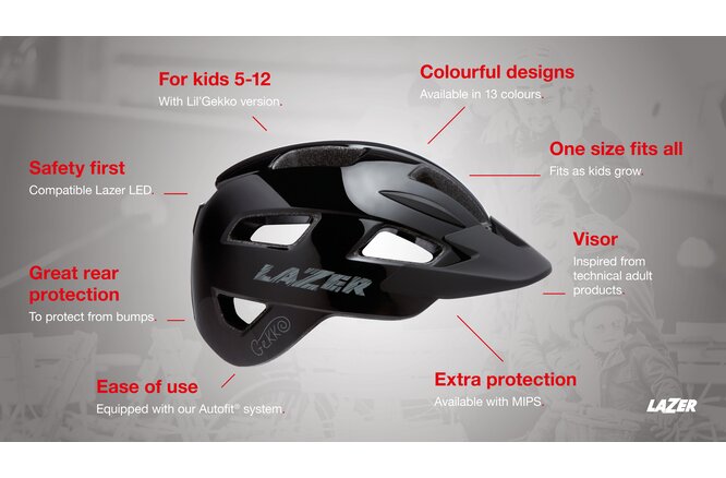 LAZER Kids Gekko Helm dark blue