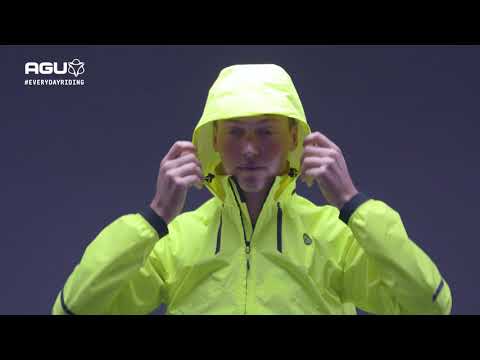 Veste de pluie compacte AGU Commuter Jaune fluo haute visibilité